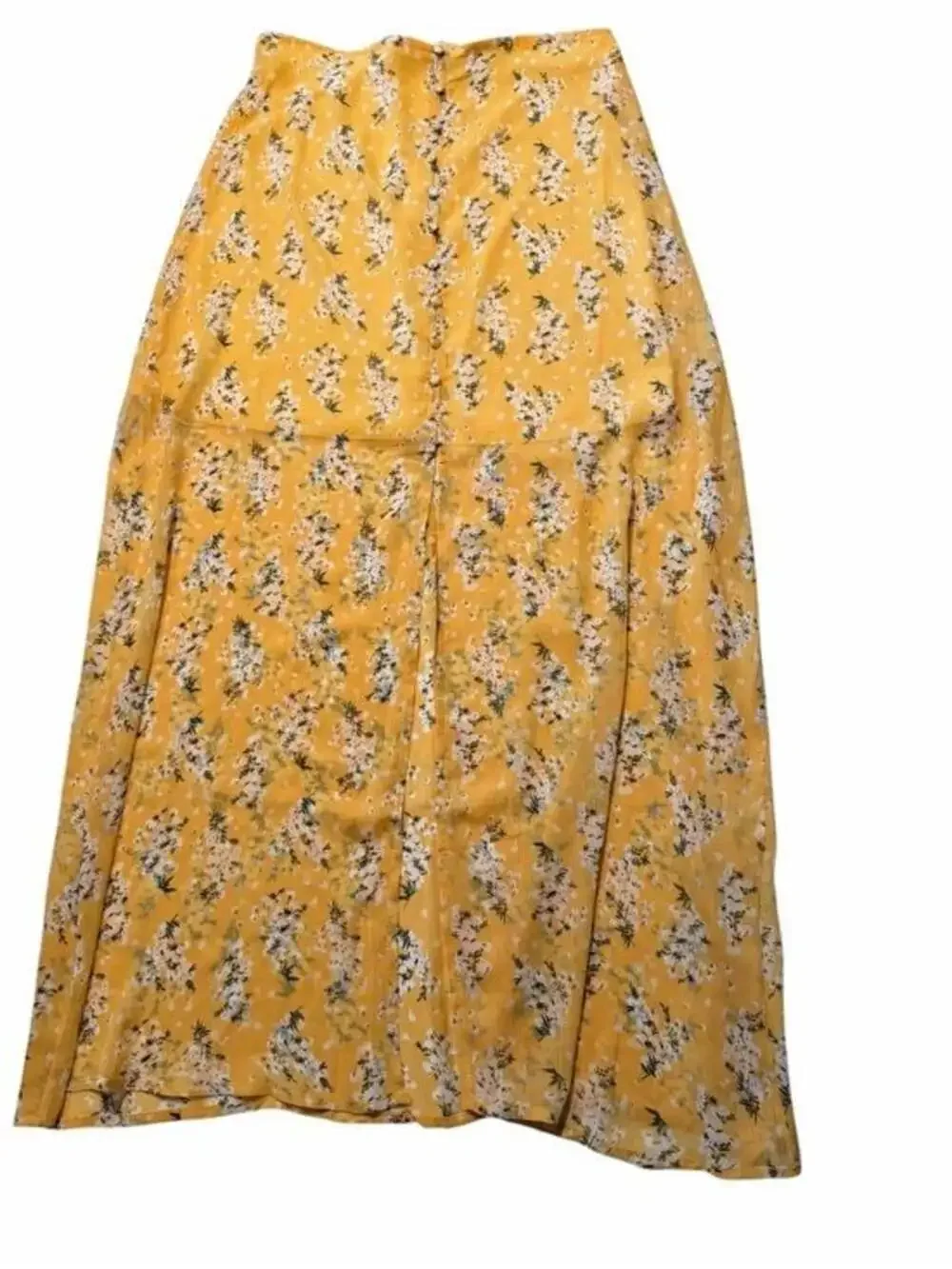 Sans Souci Yellow Floral‎ Midi Skirt